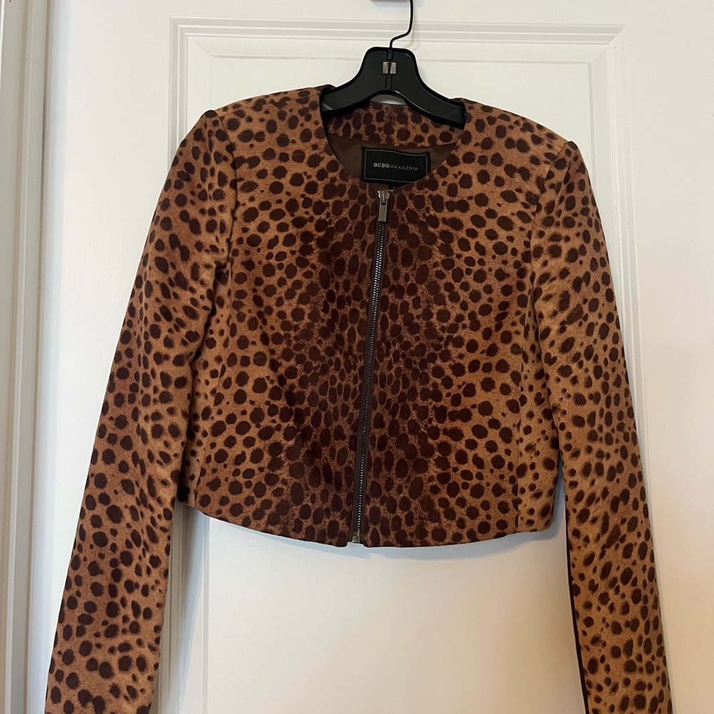 BCBGMAXAZRIA  SUVI Cheetah Print Blazer